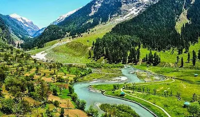 Green meadows of Betaab Valley