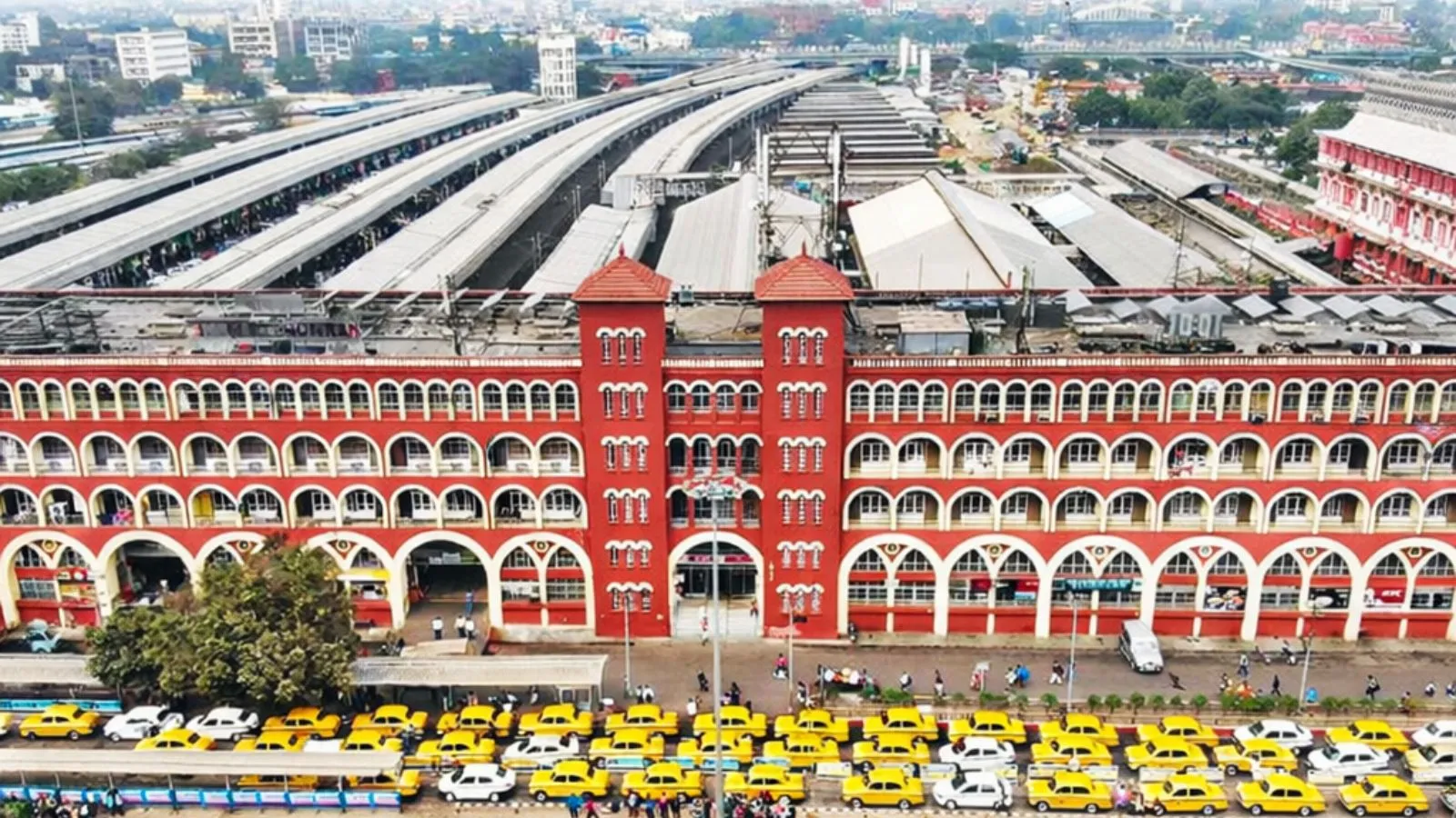 Howrah railway Station Drone View
