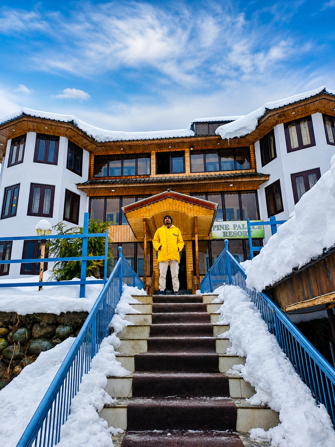 Snow Covered Pahalgham Hotel: