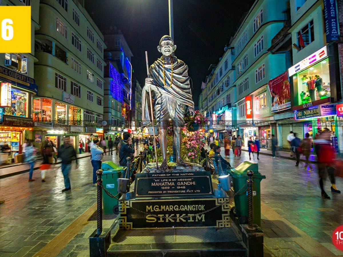 Beautiful MG Marg in Gangtok