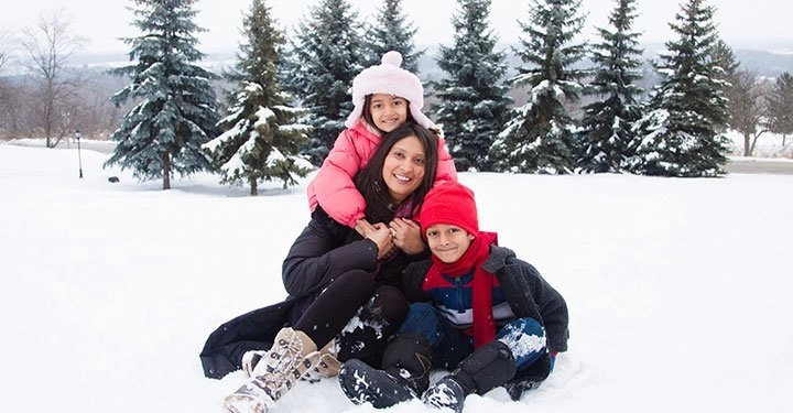 Winter family vacation